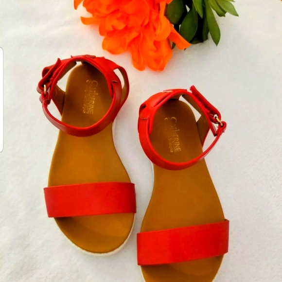 CATHERINE MALANDRINO GIRLS RED SIZE 10 TODDLER SAN - Picture 1 of 10